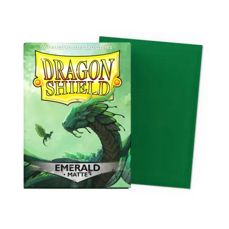 Sleeves Dragon Shield Matte Emerald | 100 protège-cartes TCG
