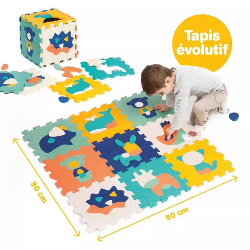Tapis Mousse Animaux Ludi | Aire de jeu douce et sécurisée