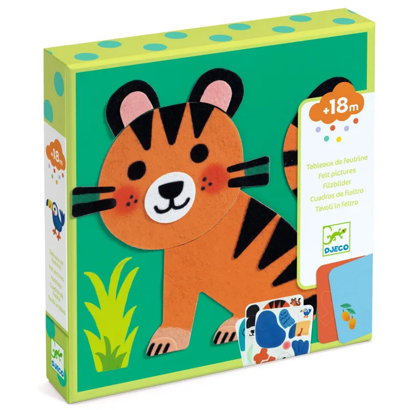 Djeco Tableaux de feutrine - Animaux tout doux