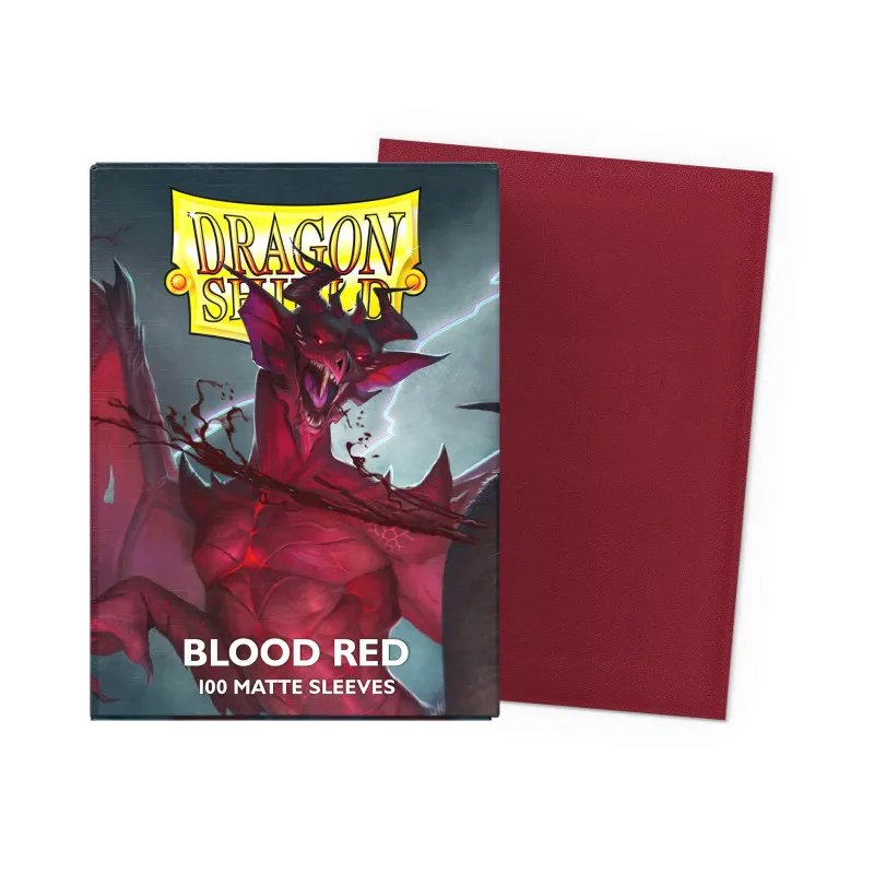 Sleeves Dragon Shield Matte Blood Red | 100 protège-cartes TCG