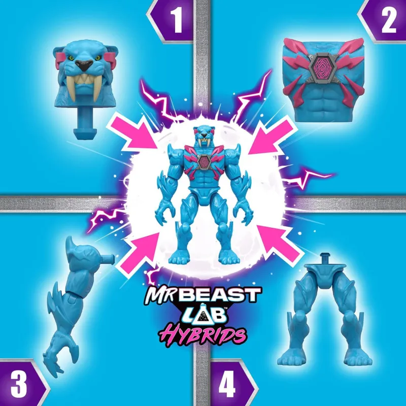 MrBeast Lab Hybrids mystery mix and match figure