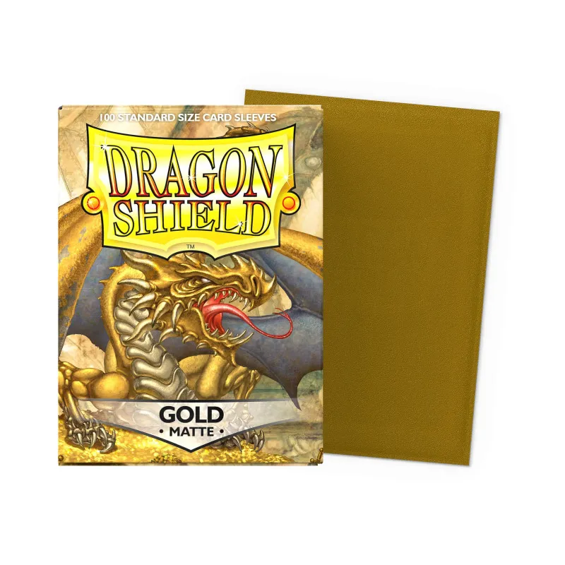 Dragon Shield Matte Gold Sleeves | 100 TCG Card Sleeves
