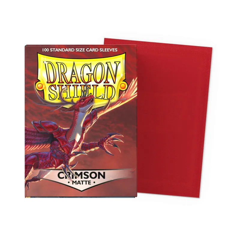 Sleeves Dragon Shield Matte Crimson | 100 protège-cartes TCG