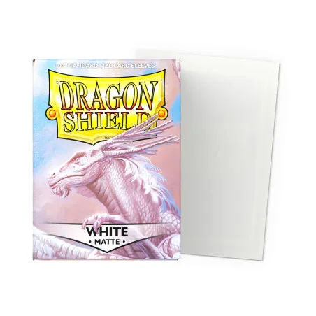 Dragon Shield Matte White Sleeves | 100 TCG Card Sleeves