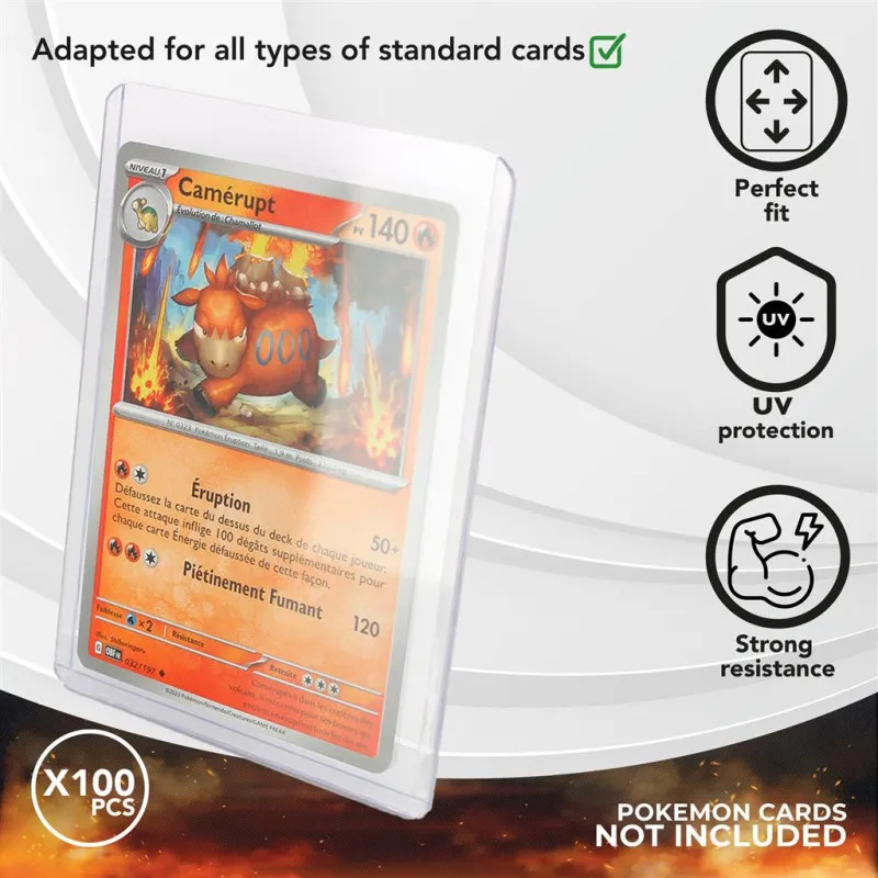 Toploader Phoenix Shield x100 - Protection rigide cartes TCG