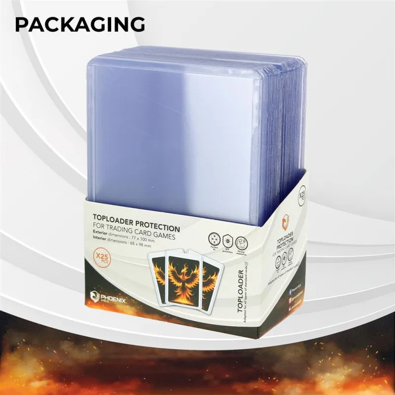 Phoenix Shield Toploader x25 - Rigid Card Protection