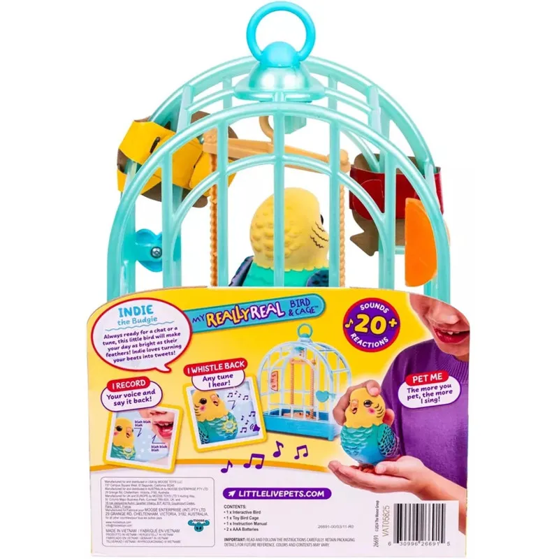 Little Live Pets My Really Real Bird & Cage - Indie | Le Nuage de Charlotte