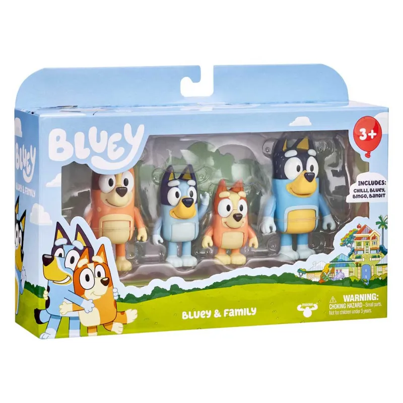 Bluey - Pack Famille 4 Figurines Heeler | Le Nuage de Charlotte