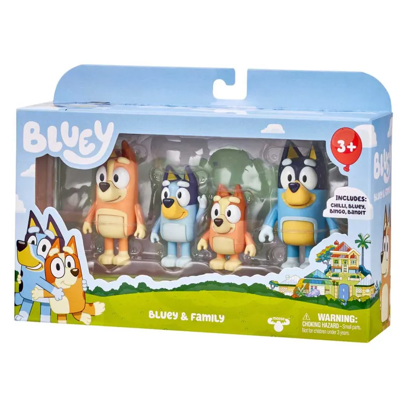 Bluey - Pack Famille 4 Figurines Heeler | Le Nuage de Charlotte