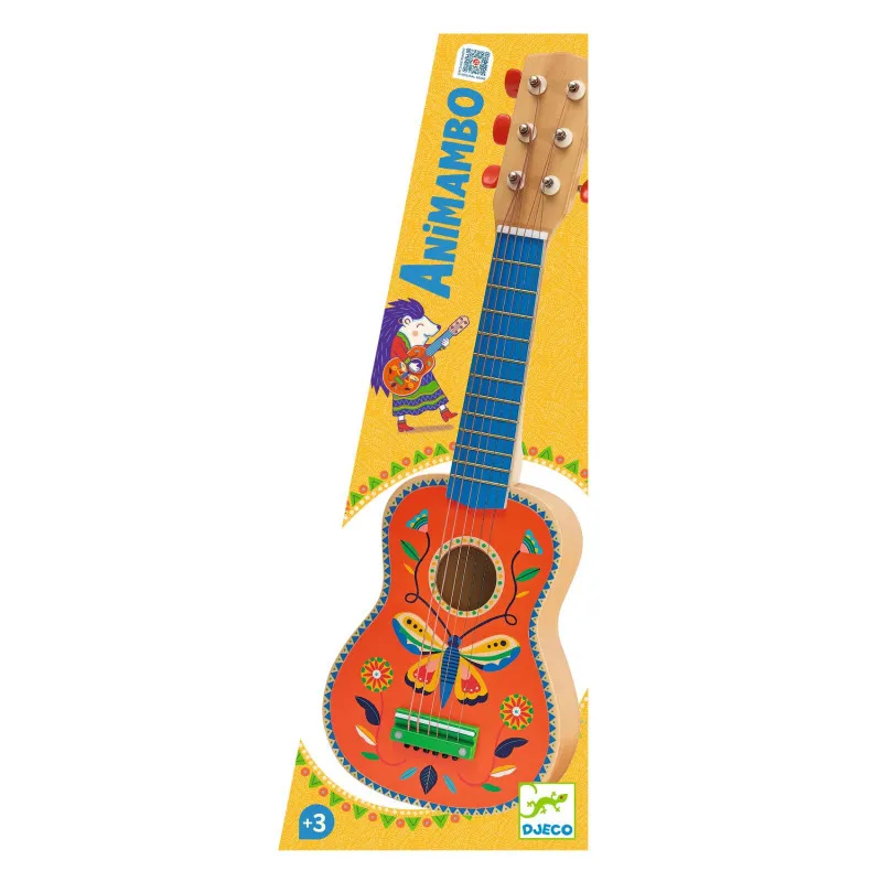 Acheter Guitare 6 cordes métalliques - Petit Modèle - Musique - DJECO - Le Nuage de Charlotte
