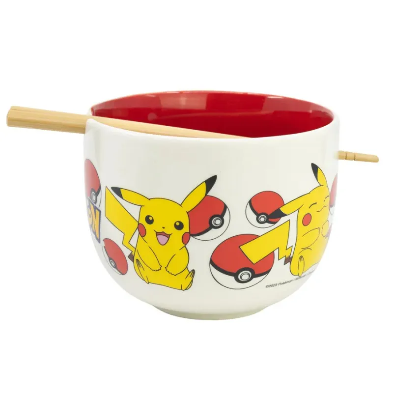 Pikachu Pokémon Ramen Bowl & Chopsticks 450 ml - Stor