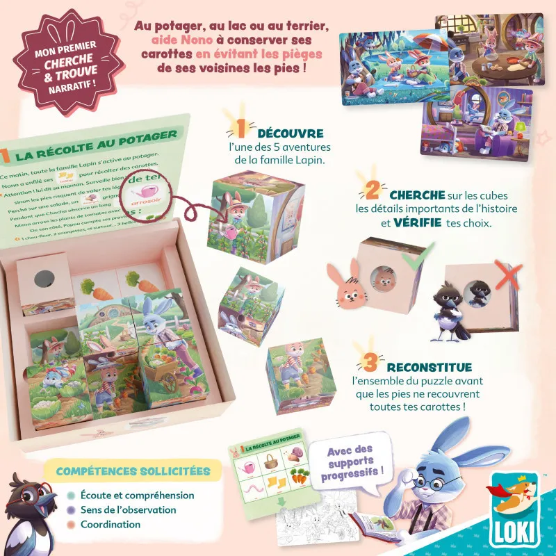 Les Cubes Puzzle de Nono - Loki | Narrative game ages 3+