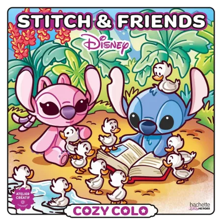 Cozy Disney - Stitch & Friends - Coloring Book - Hachette Heroes (French)