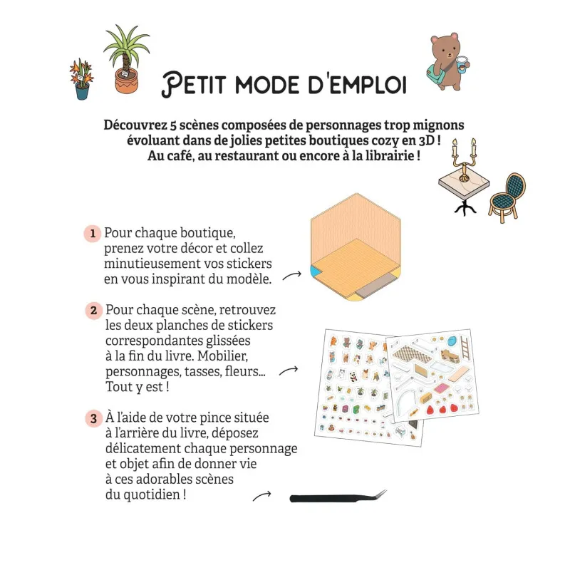 Cozy Stickers - Mes petites boutiques - 500 mini stickers - Larousse