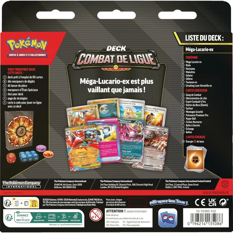 Pokémon TCG Méga-Lucario ex League Battle Deck (FR)