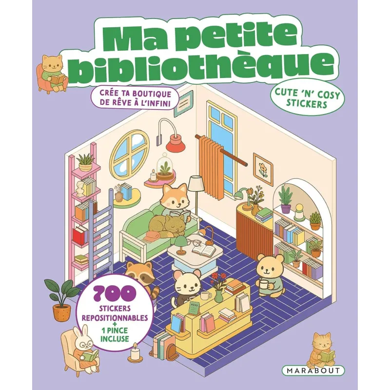 Ma petite librairie - Cute 'n' cosy stickers - Marabout (French)