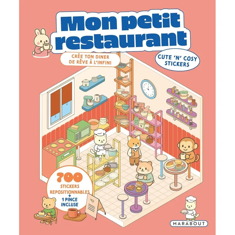 Mon petit restaurant - Cute 'n' cosy stickers - Marabout (French)