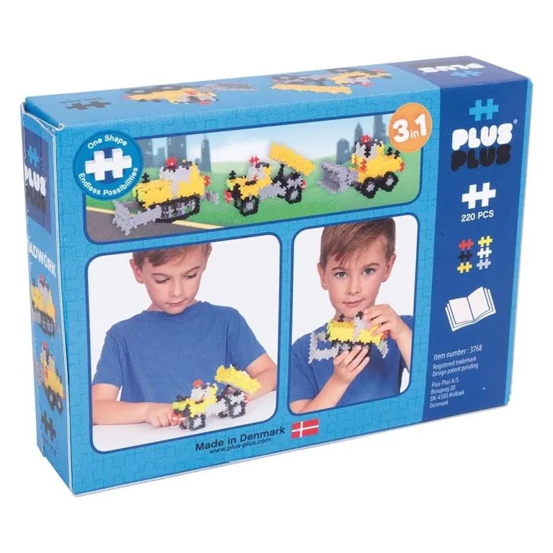 Plus-Plus - 3en1 - Engins de chantier - 220 Pcs