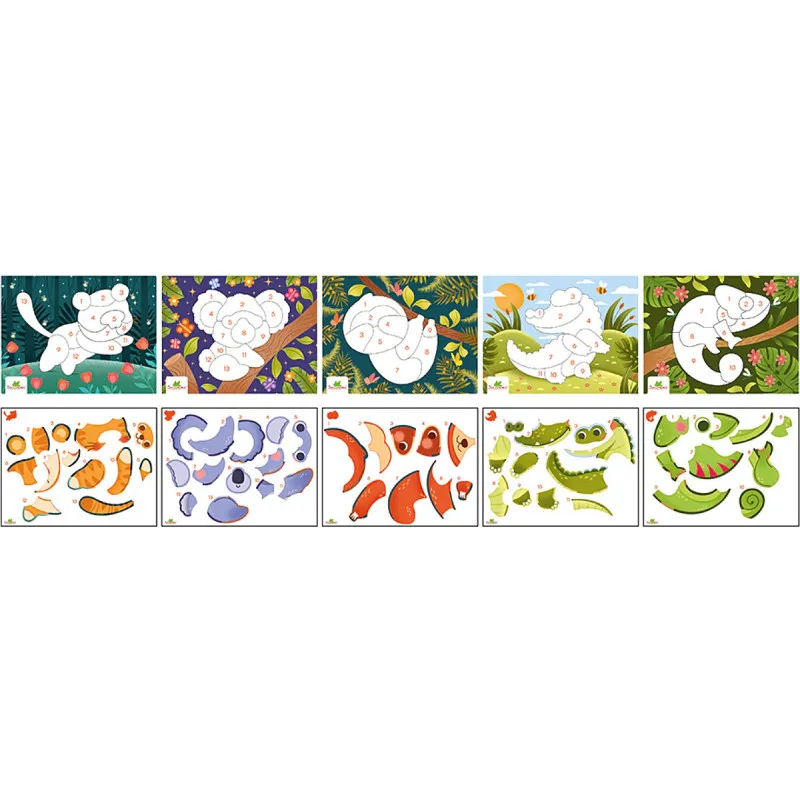 Pockets - Sticker by Number - Mystery Animals - Sycomore Pockets
