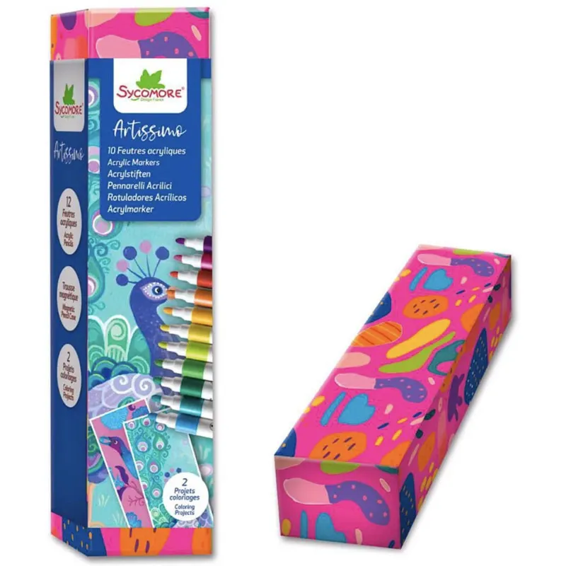 Artissimo - 10 feutres acryliques + 2 cartes - Sycomore