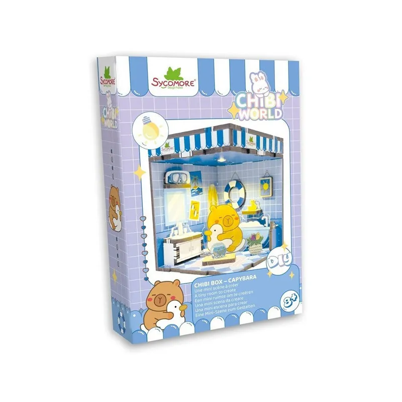 Chibi World Capybara - DIY Illuminated Mini-scene Sycomore - ages 8+