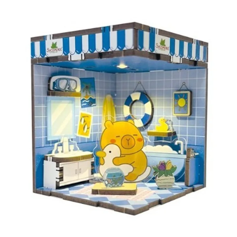 Chibi World Capybara - DIY Illuminated Mini-scene Sycomore - ages 8+