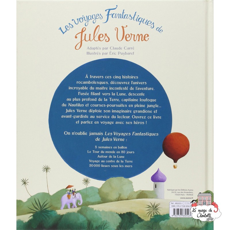 Les voyages fantastiques de Jules Verne - AUZ-AU00572 -  - Books - Le Nuage de Charlotte