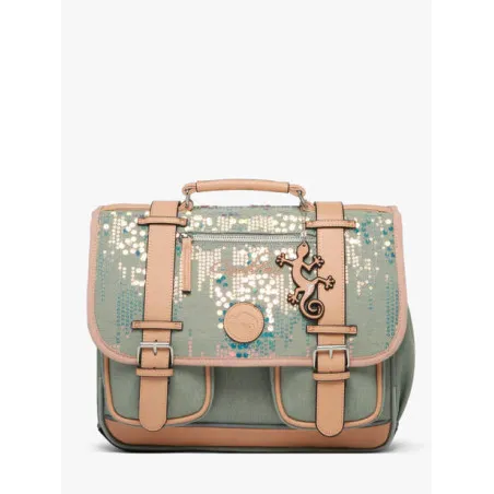 Cameleon Vintage Fantasy Holographic Denim 2-Compartment Satchel | Cameleon