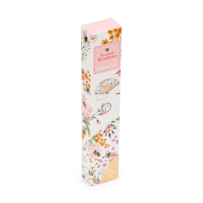 Orange Foldable Fan Nectar Meadows | Puckator