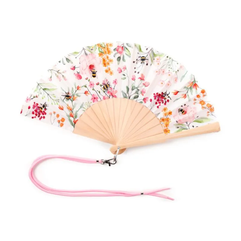 Orange Foldable Fan Nectar Meadows | Puckator