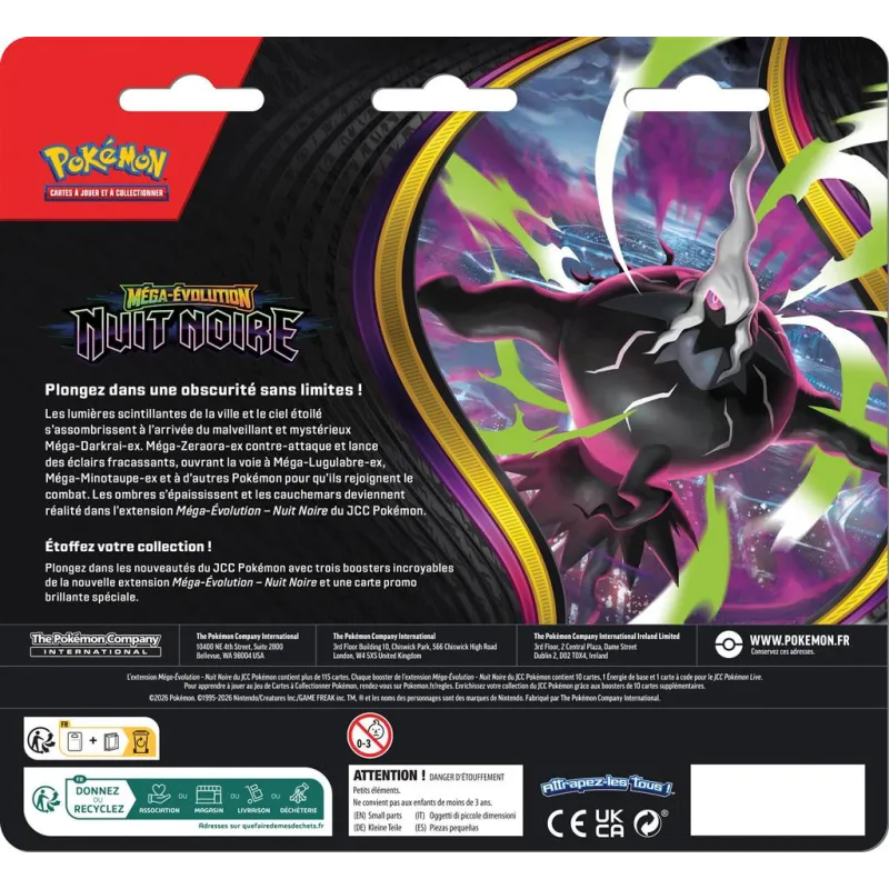 Tripack ME05 Nuit Noire Pokémon JCC