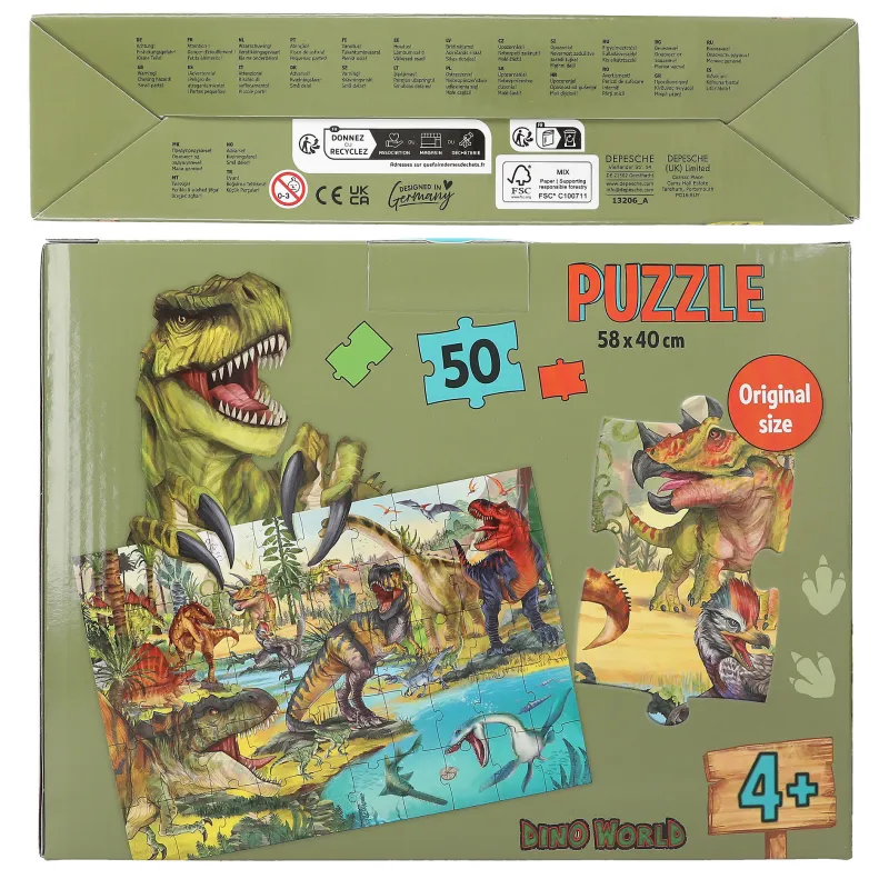 50 piece puzzle - Dino World from 4 years