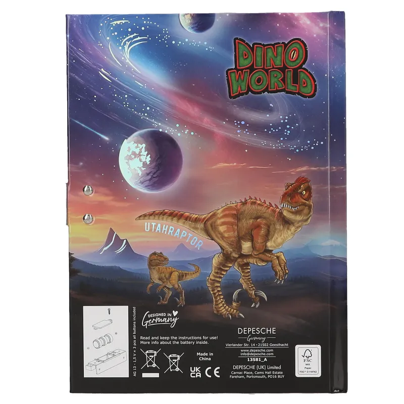 Diary with secret code and sound - Dino World
