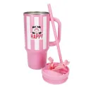 PENfection To Go cup with straw HAPPY