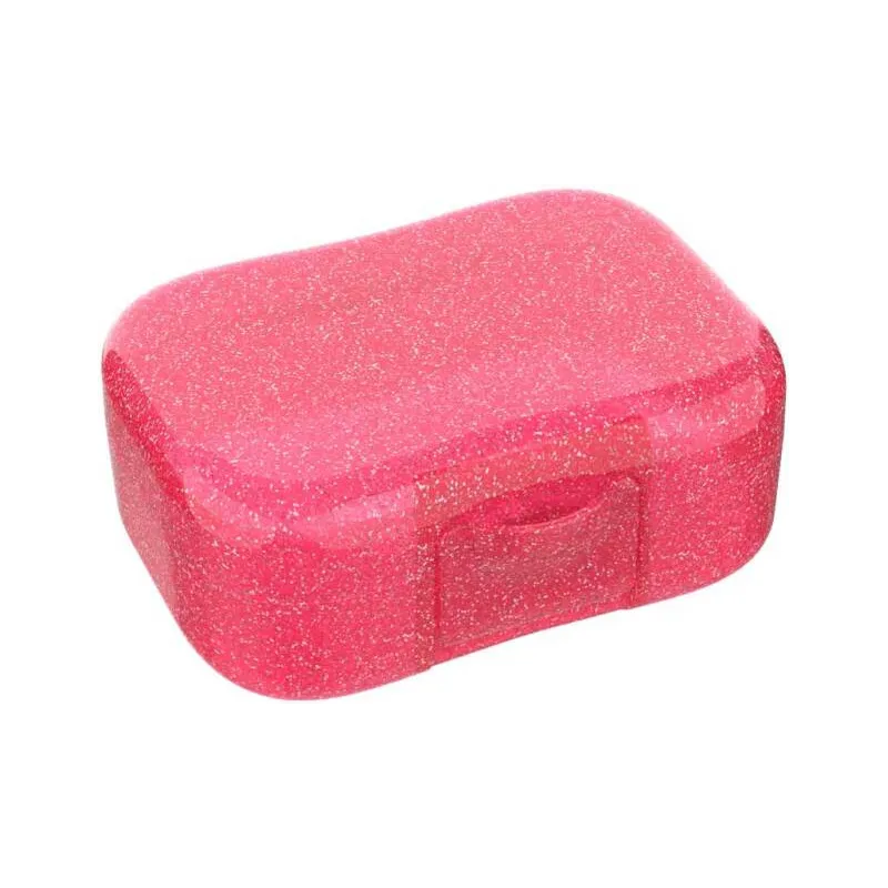 Lunch Buddies Glitter snack box pink
