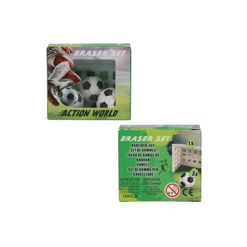 Set de gommes de football - Action World