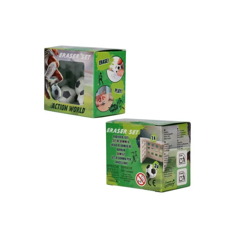 Set de gommes de football - Action World