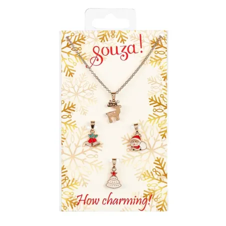Souza - Set cadeau Noël, collier et 3 pendentifs