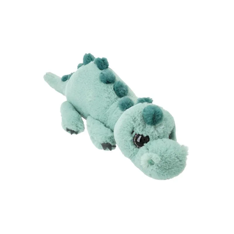 Dino World - Peluche dino allongé vert d’eau