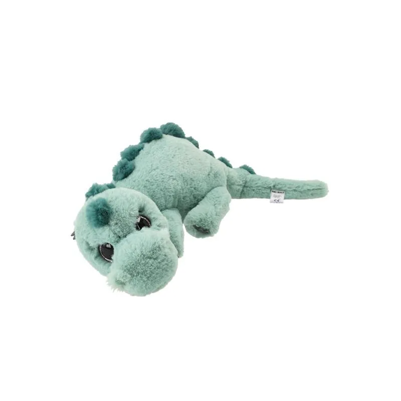 Dino World - Peluche dino allongé vert d’eau