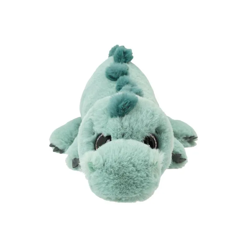Dino World - Peluche dino allongé vert d’eau