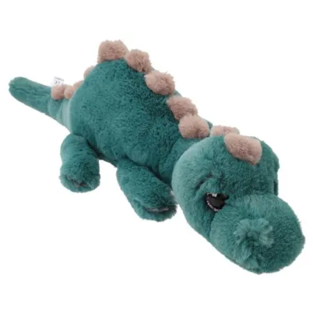Dino World - Peluche dino allongé vert pétrole
