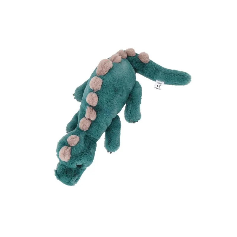 Dino World - Peluche dino allongé vert pétrole