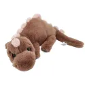 Dino World - Peluche dino allongé brun