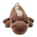 Dino World - Peluche dino allongé brun