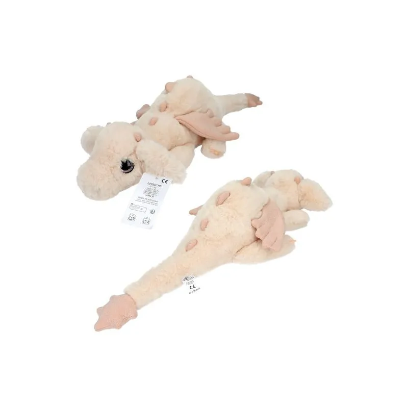 Snukis - Dragon en peluche abricot