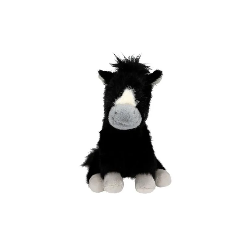Miss Melody - Cheval en peluche noir 20 cm