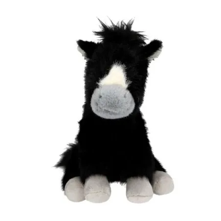 Miss Melody - Cheval en peluche noir 20 cm