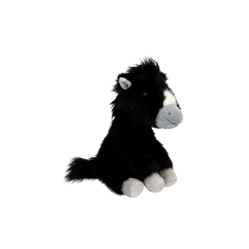 Miss Melody - Cheval en peluche noir 20 cm