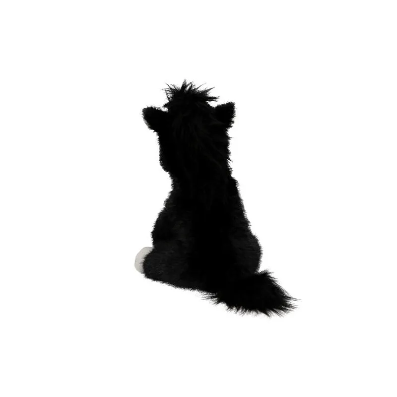 Miss Melody - Cheval en peluche noir 20 cm